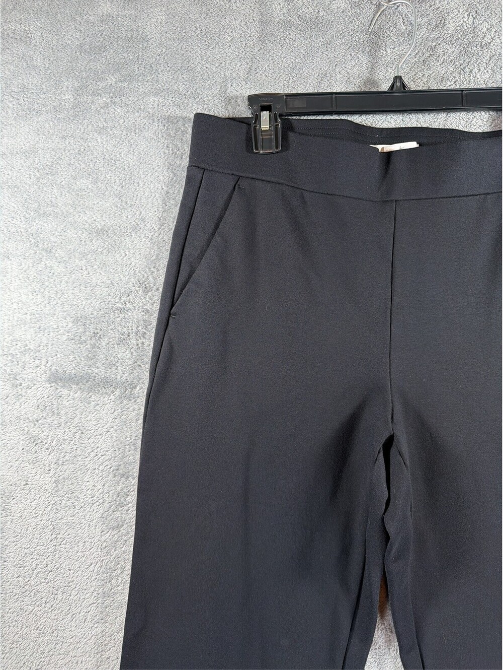 LOFT Women's Black Pull-On Pants Size Large Stretch Ponte Ankle Trousers - Picture 2 of 15